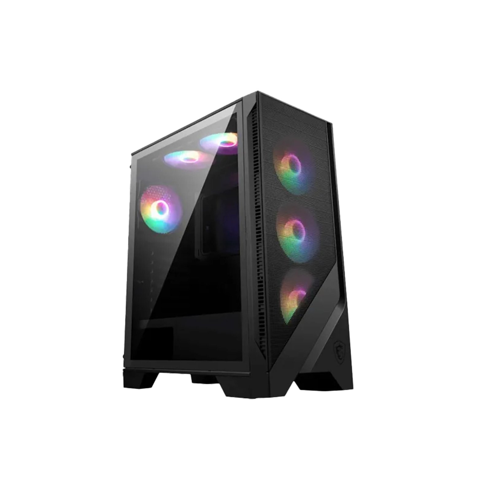 180 Gaming PC i7-14700F, B760M-A WiFi DDR5 Motherboard, 32GB DDR5 RAM, 1TB NVMe SSD, RTX 5060 Ti 16GB VGA, 750 WATT GOLD PSU, AZZA L240 Liquid Cooler, MSI MAG Forge 120A AirFlow Mid Tower Case With 6x RGB Fans Black, Windows 11 Pro License - الصورة 1