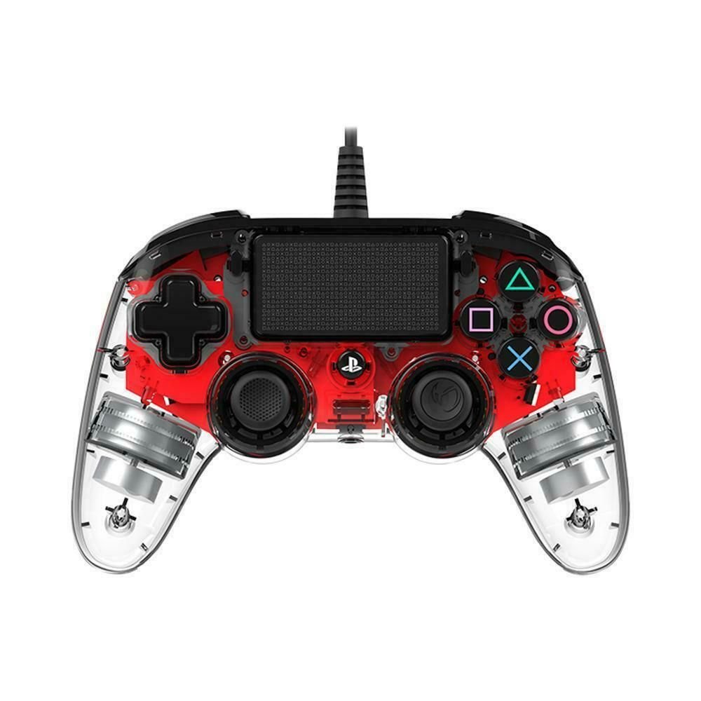 PS4 Controller Nacon Wired Illuminated Red PS4 Compact Controller Nacon Wired Illuminated Red - الصورة 1