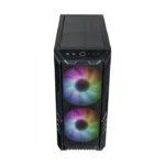 Cooler Master HAF 500 Mid Tower Steel Plastic Tempered Glass Panel Case with 3 ARGB Fans - Black - الصورة 4