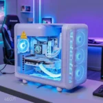 HYTE X50 Gaming PC – AMD Ryzen 7 9800X3D + RTX 5070 Ti (16GB) | 32GB RAM | 2TB SSD TARO MILK (Purple) - الصورة 2