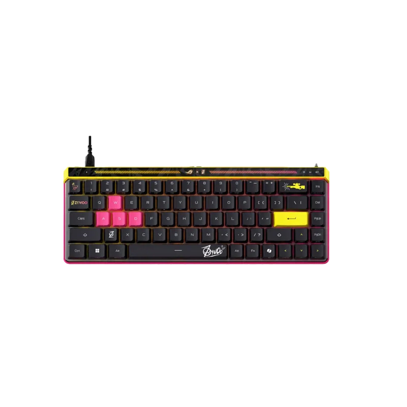 201 Asus M606 Rog Falchion Ace HFX ZywOo Edition Wired Gaming Keyboard ROG HFX Magnetic Switch - Black - الصورة 1