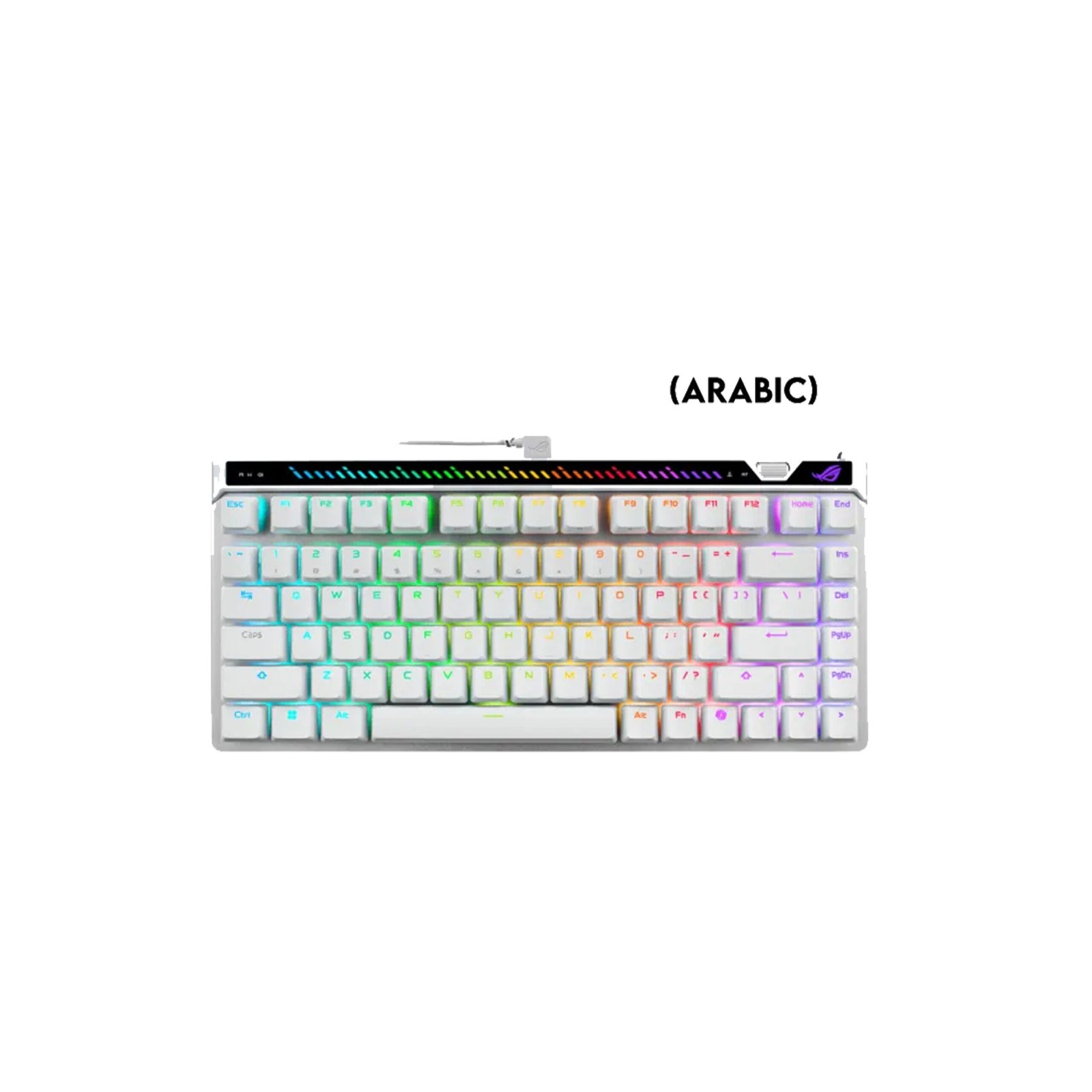 206 Asus M705 Rog Falchion Ace 75 HE 75% Wired Analog Gaming Keyboard HFX V2 Magnetic Switch Refined & Precise (Arabic) - White - الصورة 1