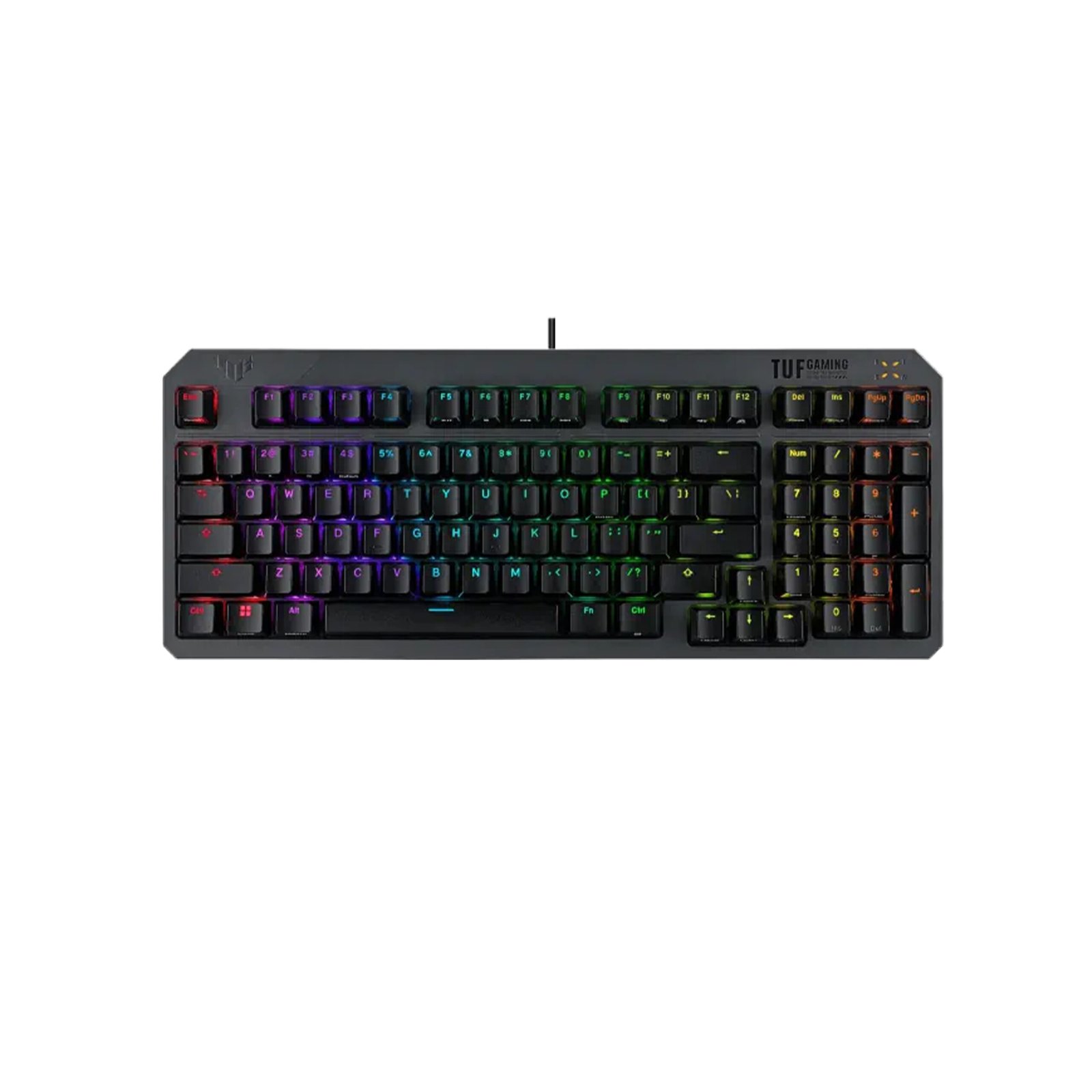 208 Asus Tuf K3 Gen II Wired Gaming Keyboard Red Switch Linear & Smooth (Arabic) - Black - الصورة 1