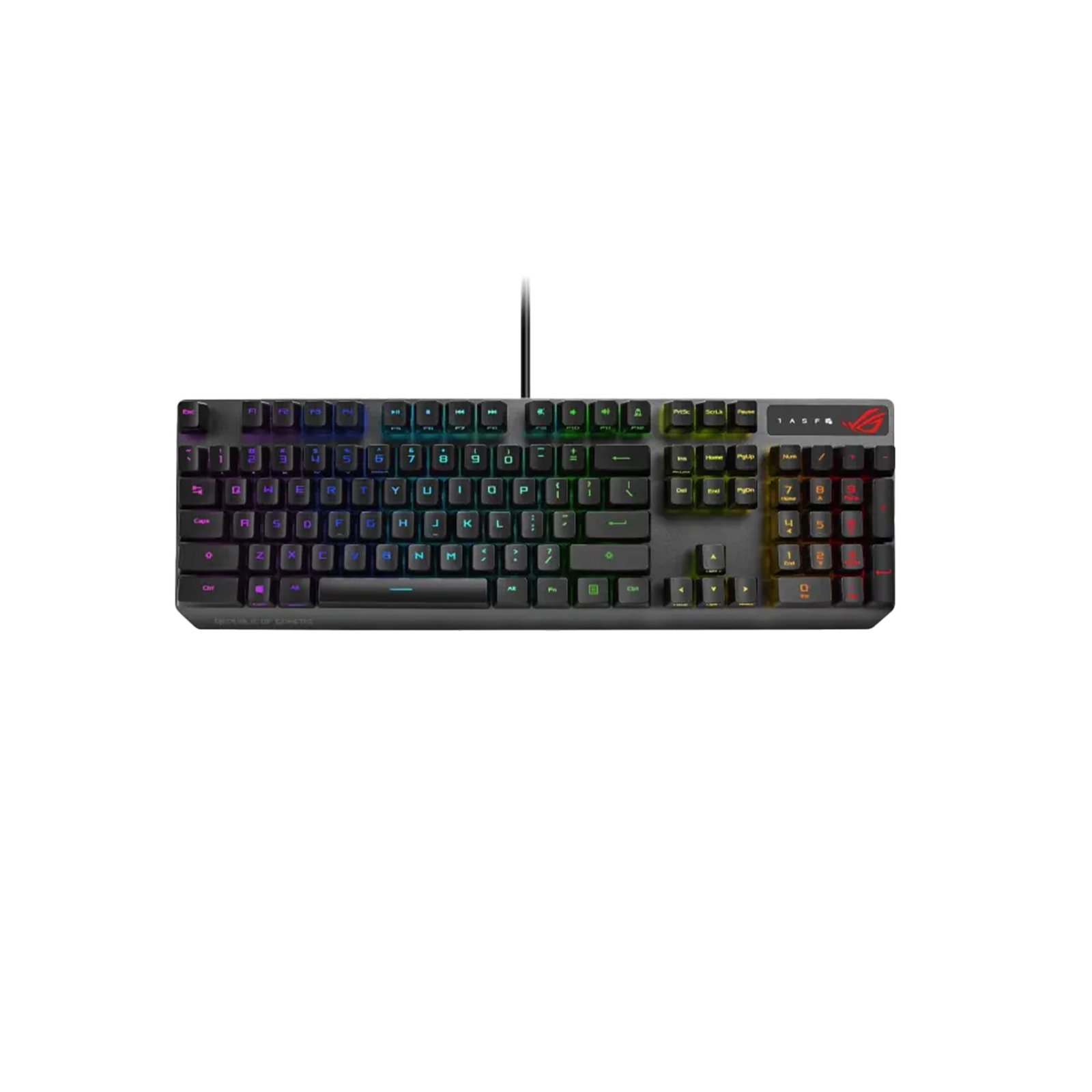 213 Asus XA05 ROG Strix Scope RX RED Optical Mechanical Switch RGB Wired Gaming Keyboard, Arabic, Black - الصورة 1