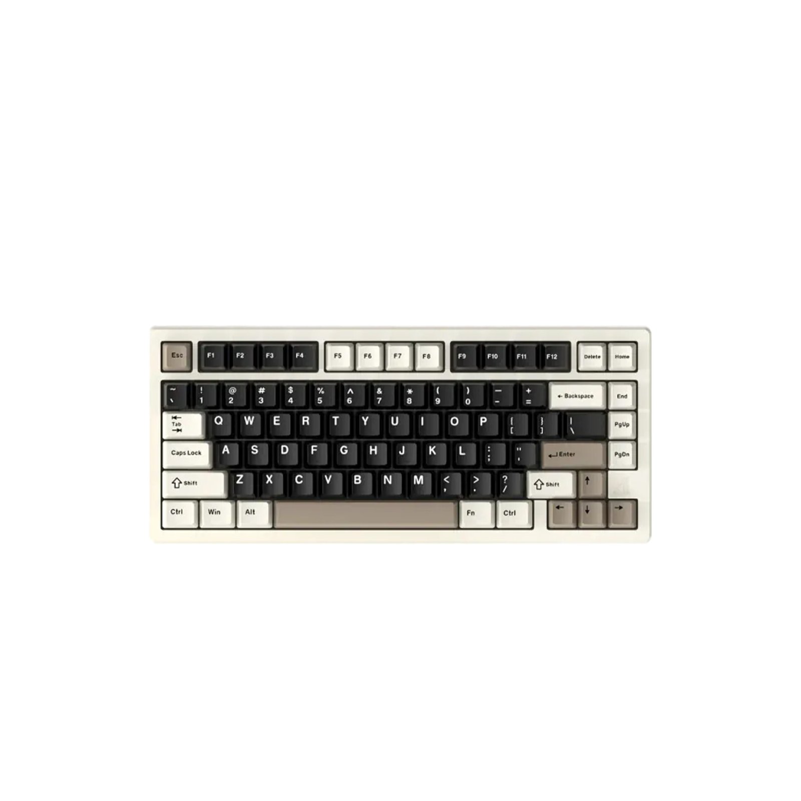 216 Attack Shark X75 81 Key (Wired+2.4G+Bluetooth)Tri-Model Switch Heap Of Aluminum Gaming Keyboard-Cheese White - الصورة 1