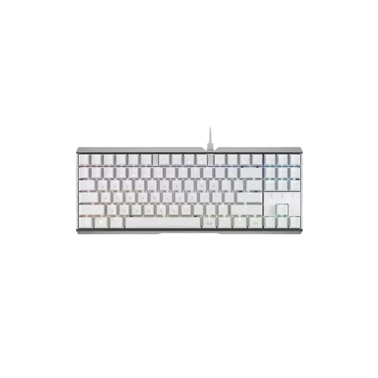 217 CHERRY MX3.0S Blue Switch RGB TKL Mechanical Gaming Keyboard - White - الصورة 1