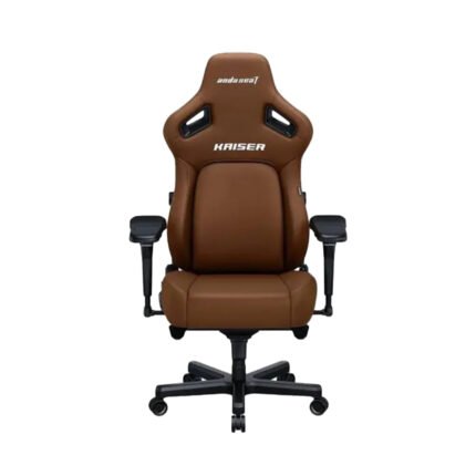Andaseat Kaiser 4 Large Gaming Chair, Premium PVC Leather, High Density Foam, Memory Foam Head Pillow, Adjustable Armrests - Brown