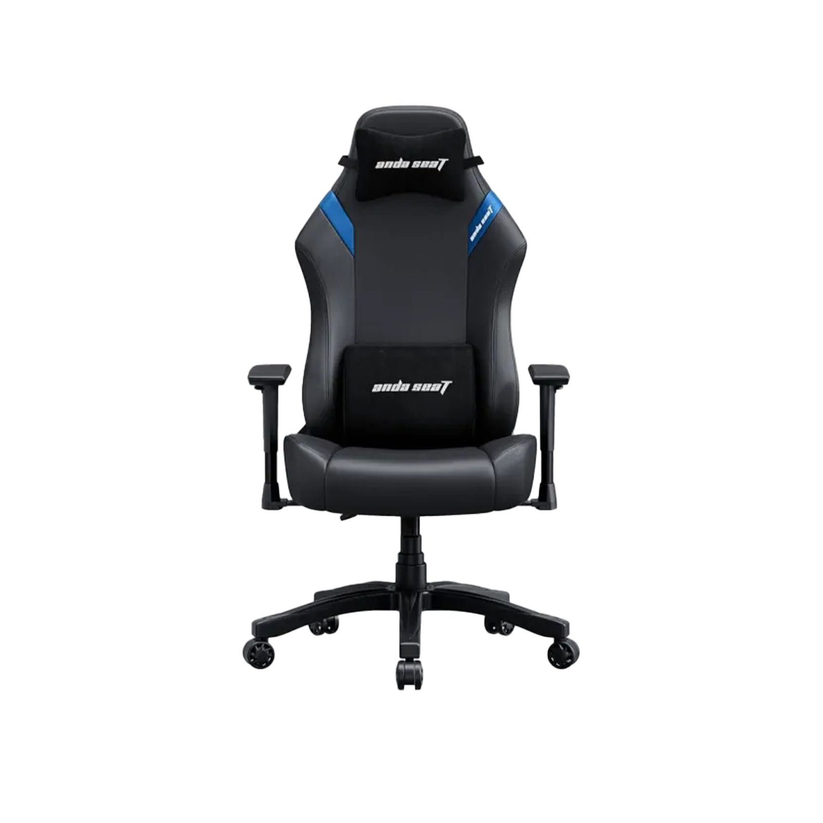 234 Anda Seat LUNA Series Large Gaming Chair Includes Adjustable Lumbar & Headrest Pillows - Black/Blue - الصورة 1