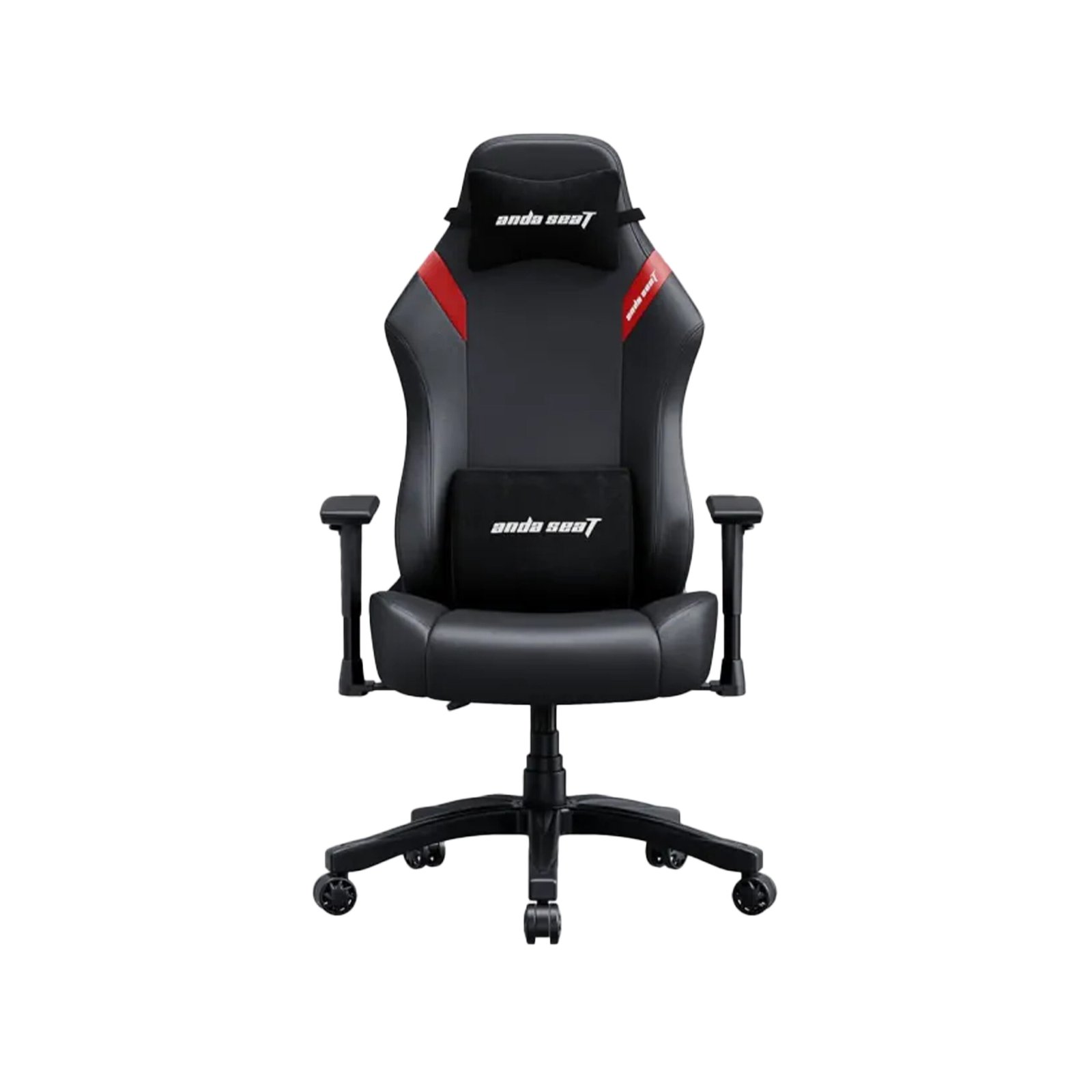 235 Anda Seat LUNA Series Large Gaming Chair Includes Adjustable Lumbar & Headrest Pillows - Black/Red - الصورة 1