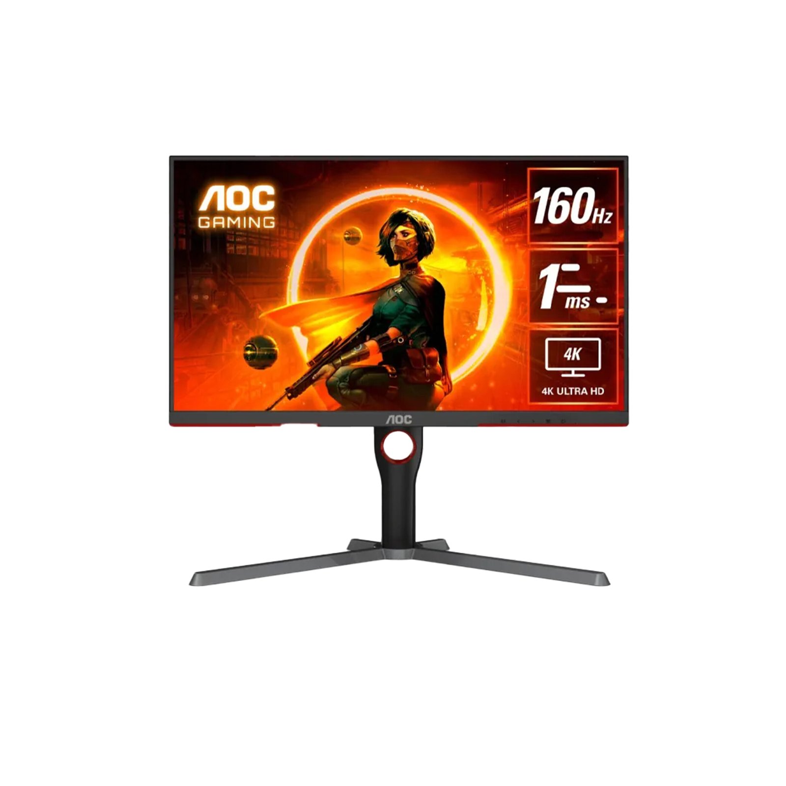 252 AOC U27G3X 27 Inch IPS UHD 144Hz 1ms Gaming Monitor - Black - الصورة 1