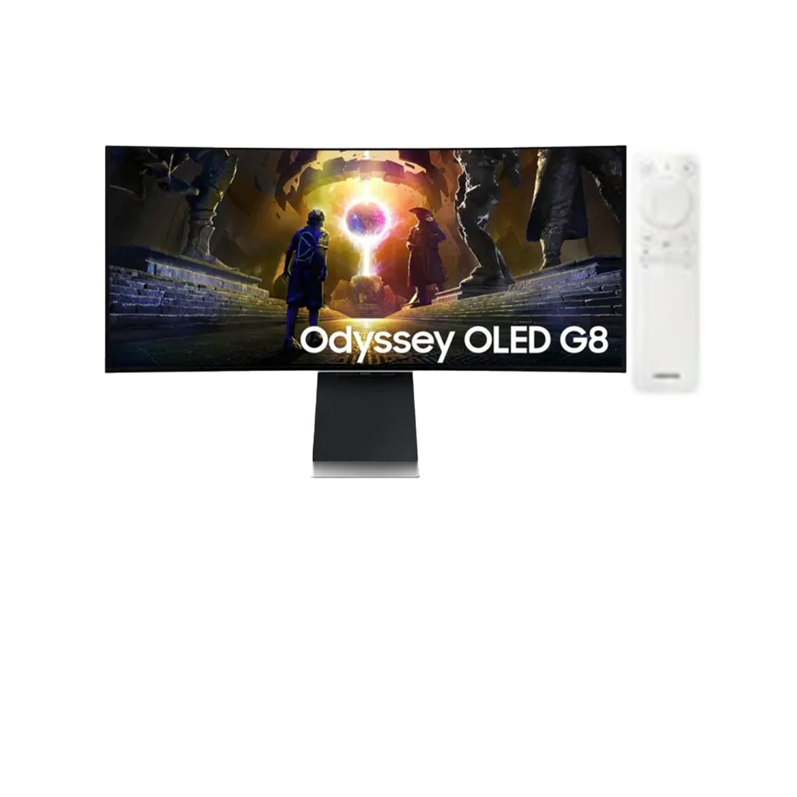 284 SAMSUNG G855D Odyssey G8 Smart Gaming Monitor, 34" OLED Display, UWQHD Resolution, 175Hz Refresh Rate, 0.03ms (GtG) Response Time, AMD FreeSync Premium Pro & G-Sync Technology, Silver | LS34DG852SMXUE - الصورة 1