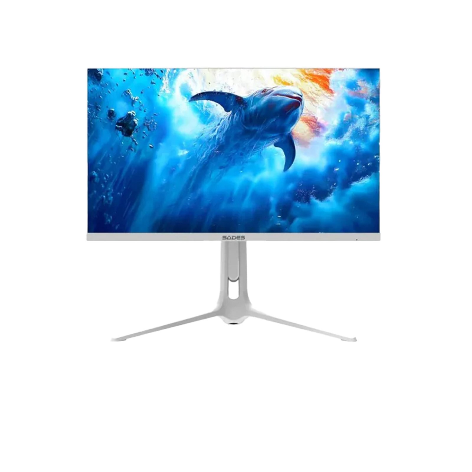 285 Sades RS-Dolphin 27" IPS Panel Dual Mode (4K 160Hz & FHD 320Hz) 0.5ms HDMI 2.1, Rear RGB Lightning Wide Angle Gaming Monitor - White - الصورة 1