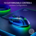 Razer Basilisk V3 35K Wired Ergonomic Gaming Mouse : HyperScroll Tilt Wheel, 35K DPI Optical Sensor Gen 2-13 Customizable Controls, Chroma RGB, Optical Switches Gen 3 - Black - الصورة 3