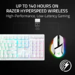 Razer Basilisk V3 Pro 35K Fully Customizable Wireless/ Bluetooth Wired Ergonomic Gaming Mouse, Focus Pro 35K Optical Gen-2 Sensor, Up to 210 Hrs on Bluetooth/145 Hrs on Wireless– White - الصورة 6
