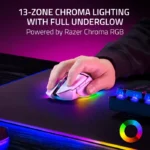 Razer Basilisk V3 Pro 35K Fully Customizable Wireless/ Bluetooth Wired Ergonomic Gaming Mouse, Focus Pro 35K Optical Gen-2 Sensor, Up to 210 Hrs on Bluetooth/145 Hrs on Wireless– White - الصورة 5