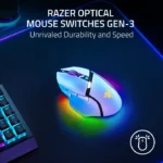 Razer Basilisk V3 Pro 35K Fully Customizable Wireless/ Bluetooth Wired Ergonomic Gaming Mouse, Focus Pro 35K Optical Gen-2 Sensor, Up to 210 Hrs on Bluetooth/145 Hrs on Wireless– White - الصورة 7