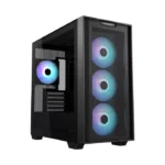 Asus A21 Plus Micro ATX Tower Case, Tempered Glass Side Panel, 360MM Radiator Support, 4 ARGB Fans - Black - الصورة 9