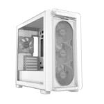 Asus A23 Plus Mid Tower Front Side & Left Side Tempered Glass Panel Case With 4 Fan RGB - White - الصورة 5
