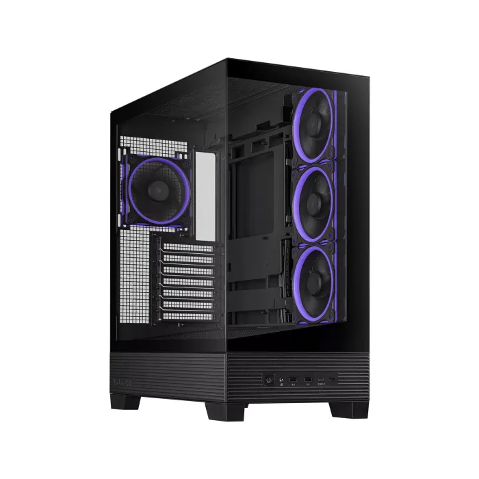 90dc00r0-b19000_0000_1 Asus A31 Plus Mid Tower Front Side & Left Side Tempered Glass Panel Case With 4 Fan RGB - Black - الصورة 1