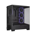 Asus A31 Plus Mid Tower Front Side & Left Side Tempered Glass Panel Case With 4 Fan RGB - Black - الصورة 2