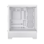 Asus A31 Plus Mid Tower Front Side & Left Side Tempered Glass Panel Case With 4 Fan RGB - White - الصورة 2