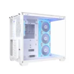 ⁦Asus A32 PLUS Mid Tower Steel / ABS Plastic Fornt & Left Side Tempered Glass Side Panel ABS Plastic Case With 4 ARGB Fans -White⁩ - الصورة ⁦2⁩