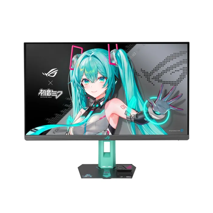 90lm0c7u-b01371_0007_layer_0 Asus Rog Strix XG27ACMEG-G 27" 2K QHD Fast IPS 260Hz 1ms Hatsune Miku Edition Gaming Monitor With Adaptive Sync Compatible - الصورة 1