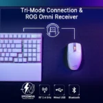 Asus X902 Rog Strix Scope II 96 RX Wireless Optical Mechanical Gaming Keyboard Rog RX Blue Switch Clicky And Speedy (Arabic) - White - الصورة 8