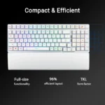 Asus X902 Rog Strix Scope II 96 RX Wireless Optical Mechanical Gaming Keyboard Rog RX Blue Switch Clicky And Speedy (Arabic) - White - الصورة 9