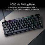 Asus M605 Rog Falchion Ace HFX 65% Wired Analog Gaming Keyboard Magnetic Switch Linear And Speedy (Arabic) - Black - الصورة 3