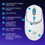 Logitech G309 LightSpeed Wireless/BlueTooth Gaming Mouse Hero 25K 25,600 DPI - White - الصورة 2