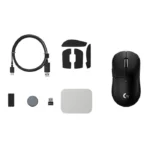 Logitech PRO X SuperLight 2 Compact Wireless Gaming Mouse - Black - الصورة 2