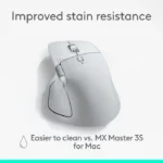 Logitech MX Master 4 Wireless/Bluetooth Mouse For MacOS - White Silver - الصورة 3