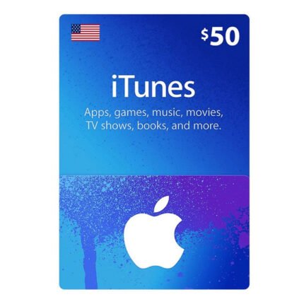 أبل بطاقة هدايا آيتونز أونلاين 50$ - حساب امريكي (تسيلم فوري عبر SMS)