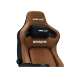 ⁦Andaseat Kaiser 4 Large Gaming Chair, Premium PVC Leather, High Density Foam, Memory Foam Head Pillow, Adjustable Armrests - Brown⁩ - الصورة ⁦2⁩