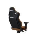 ⁦Andaseat Kaiser 4 Large Gaming Chair, Premium PVC Leather, High Density Foam, Memory Foam Head Pillow, Adjustable Armrests - Brown⁩ - الصورة ⁦3⁩
