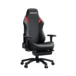 Andaseat Luna Pro with Footrest, Large Gaming Chair, PVC Leather - Black/Red - الصورة 5