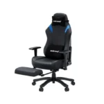 Andaseat Luna Pro with Footrest, Large Gaming Chair, PVC Leather - Black/Blue - الصورة 5