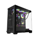 Aigo DarkFlash DS900W Gaming PC Case with 7 ARGB Fans Pre Installed, Tempered Glass Panels - Black - الصورة 3
