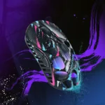 Gravastar Mercury X Pro Magnesium Alloy Frame Wireless/Bluetooth/Wired Gaming Mouse - Neon Graffiti - الصورة 3