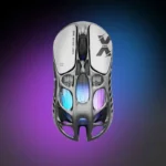 Gravastar Mercury X Pro Magnesium Alloy Frame Wireless/Bluetooth/Wired Gaming Mouse - Interstellar Silver - الصورة 2