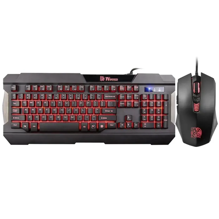 kb-ccm-plblus-01 Thermaltake Tt eSPORTS Commander Multi-Light Gaming Wired KeyBoard & Mouse - الصورة 1