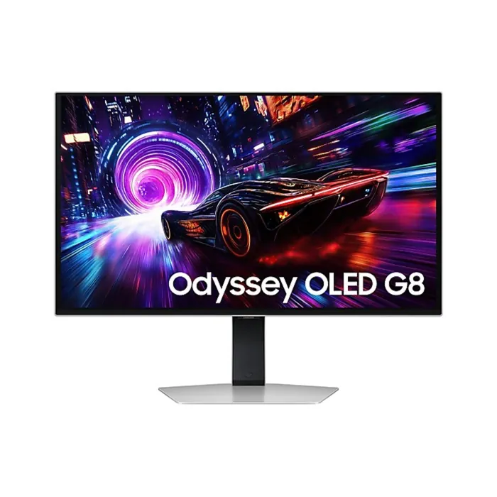 ls27fg810smxue__0000_1 Samsung Odyssey OLED G8 G81SF 27″ 4K UHD (3840 x 2160), 240Hz, 0.03ms(GTG), VESA DisplayHDR True Black 400, AMD FreeSync Premium Pro, HDMI 2.1 Gaming Monitor - الصورة 1
