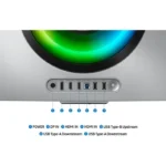SAMSUNG G855D Odyssey G8 Smart Gaming Monitor, 34" OLED Display, UWQHD Resolution, 175Hz Refresh Rate, 0.03ms (GtG) Response Time, AMD FreeSync Premium Pro & G-Sync Technology, Silver | LS34DG852SMXUE - الصورة 2