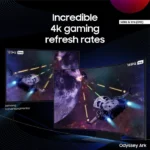 Samsung Odyssey Ark 2nd Gen. (G97NC) 55" 4K UHD (3840 x 2160), VA Panel, 1ms(GTG), 165Hz, 4 Input Multi View, Quantum Mini-LED, AMD FreeSync Premium Pro, HDMI 2.1, Adjustable HAS PIVOT Stand, 1000R Curved Gaming Monitor - الصورة 3