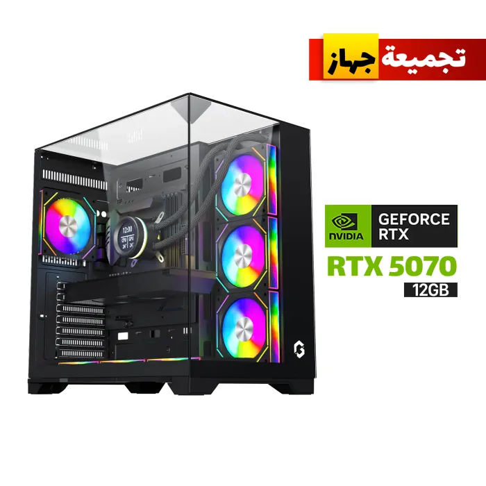 ns028216 Gaming PC Intel Core Ultra 7 265K Processor,ASUS Z890-P WIFI Motherboard,32GB RAM DDR5 (6000),2TB SSD NVME,Zotac Geforce RTX 5070 12GB Solid VGA,850 WATT GOLD PSU,GameOn L360 Liquid Cooler,GameOn Valkyrie I Series Mid Tower Case,Windows 11 Pro (License) - الصورة 1