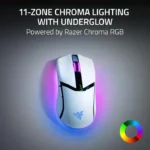 Razer Cobra Pro HyperSpeed Wireless/Bluetooth/Wired 30K DPI Gaming Mouse, 10 Customizable Control Focus Gen-3 Switches, Up to 170 Hrs Bluetooth/100 Hrs on Hyperspeed Wireless - White - الصورة 3