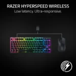 Razer DeathAdder V3 HyperSpeed Wireless Esports Gaming Mouse: 55 g Lightweight, Ergonomic & Smooth Touch Texture, Gen 3 Optical Switches, Focus X 26K Optical Sensor - Black - الصورة 2