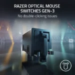 Razer DeathAdder V3 Pro Ultra-Lightweight Wireless/Wired Ergonomic Esports Mouse Up to 90 Hours Battery Life - Black - الصورة 3