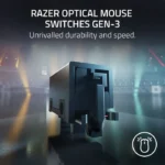 Razer DeathAdder V3 HyperSpeed Wireless Esports Gaming Mouse: 55 g Lightweight, Ergonomic & Smooth Touch Texture, Gen 3 Optical Switches, Focus X 26K Optical Sensor - Black - الصورة 3
